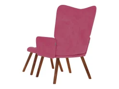 Poltrona* Poltrona | Cadeira Relax com banco veludo tinto SHL93386 Vermelho
