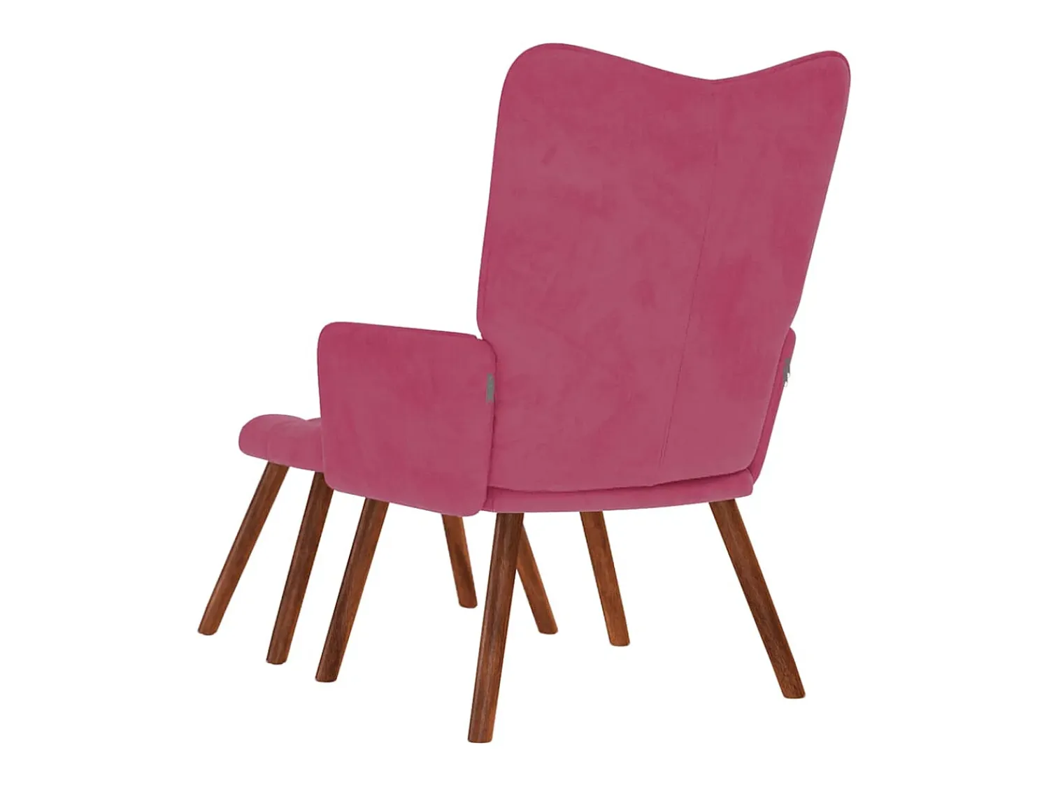 Poltrona* Poltrona | Cadeira Relax com banco veludo tinto SHL93386 Vermelho