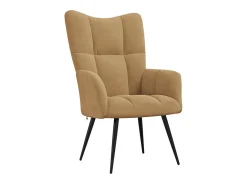 Poltrona| Poltrona | Cadeira Relax com banco veludo SHL722078 Castanho