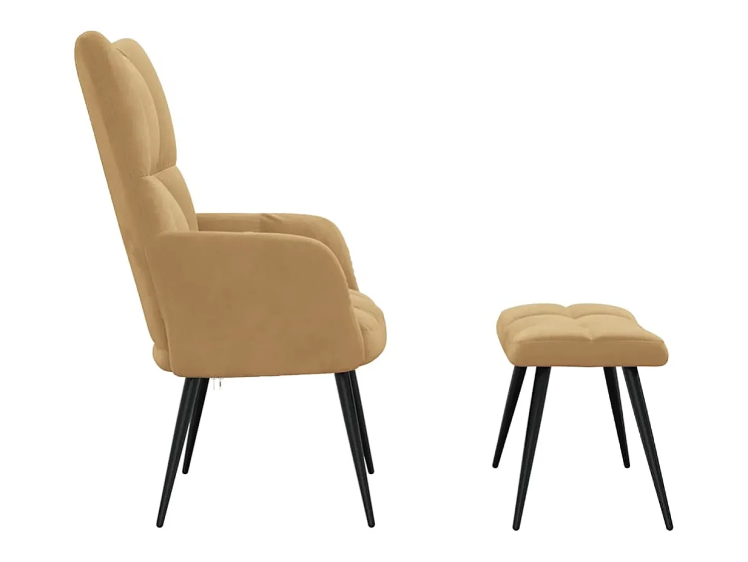 Poltrona| Poltrona | Cadeira Relax com banco veludo SHL722078 Castanho