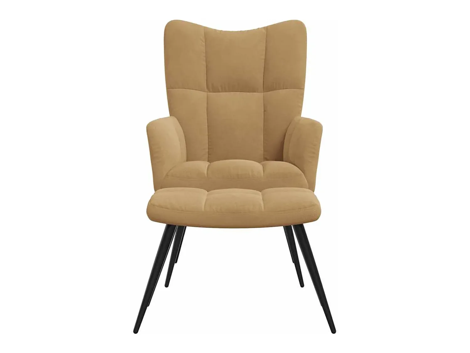 Poltrona| Poltrona | Cadeira Relax com banco veludo SHL722078 Castanho