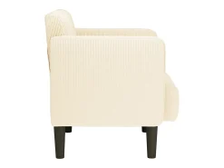 Poltrona* Poltrona | Cadeira Relax com apoio de braços 54 cm tecido corduroy SHL306567 Creme