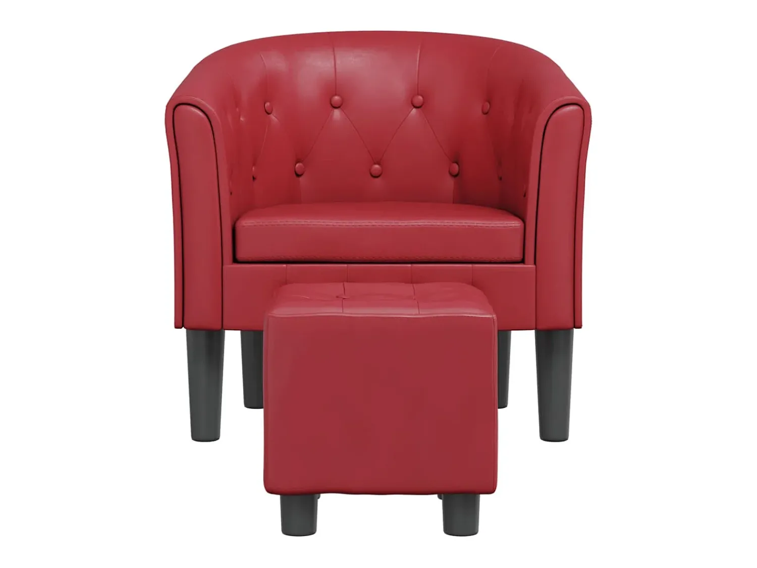 Poltrona | Cadeira Relax com apoio de pés couro artificial -tinto SHL506339^ Poltrona