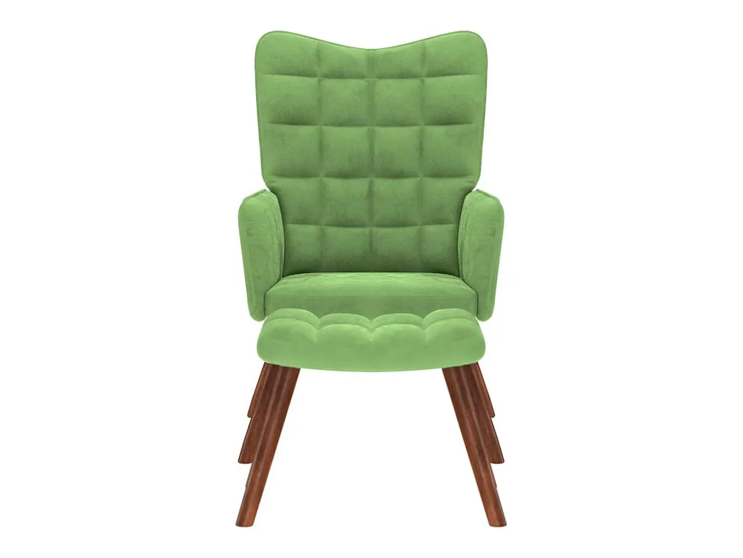Poltrona| Poltrona | Cadeira Relax com banco veludo -claro SHL481966 Verde