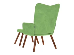 Poltrona| Poltrona | Cadeira Relax com banco veludo -claro SHL481966 Verde