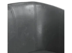 Poltrona* Poltrona | Cadeira Relax com apoio de pés couro artificial SHL763651 Cinzento