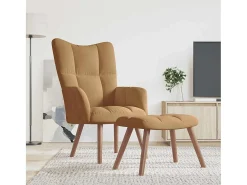 Poltrona | Cadeira Relax com banco veludo SHL732264^ Poltrona