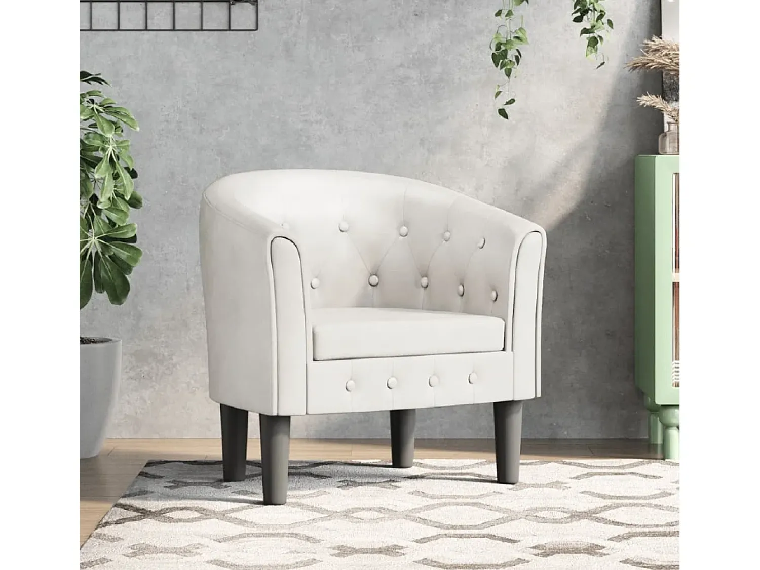Poltrona| Poltrona | Cadeira Relax couro artificial SHL676960 Branco