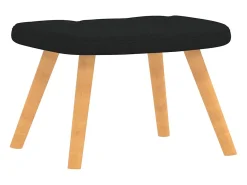 Poltrona| Poltrona | Cadeira Relax com banco tecido SHL78526 Preto