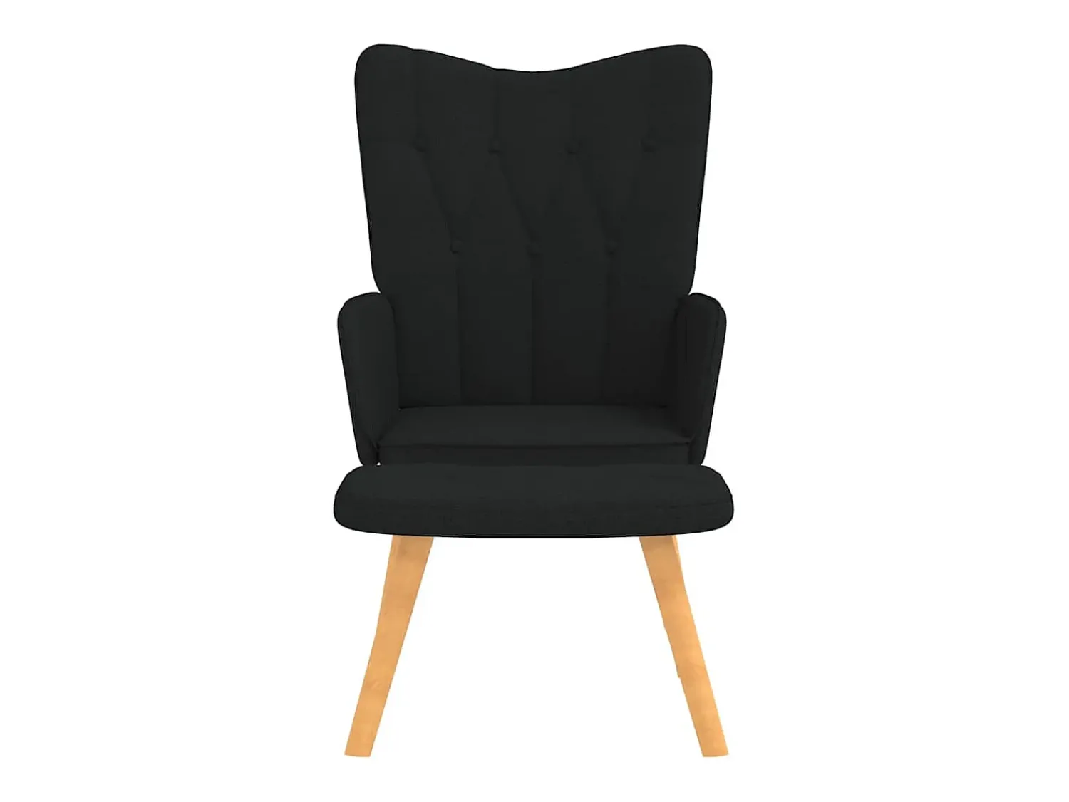 Poltrona| Poltrona | Cadeira Relax com banco tecido SHL78526 Preto
