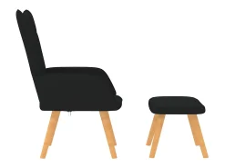 Poltrona| Poltrona | Cadeira Relax com banco tecido SHL78526 Preto