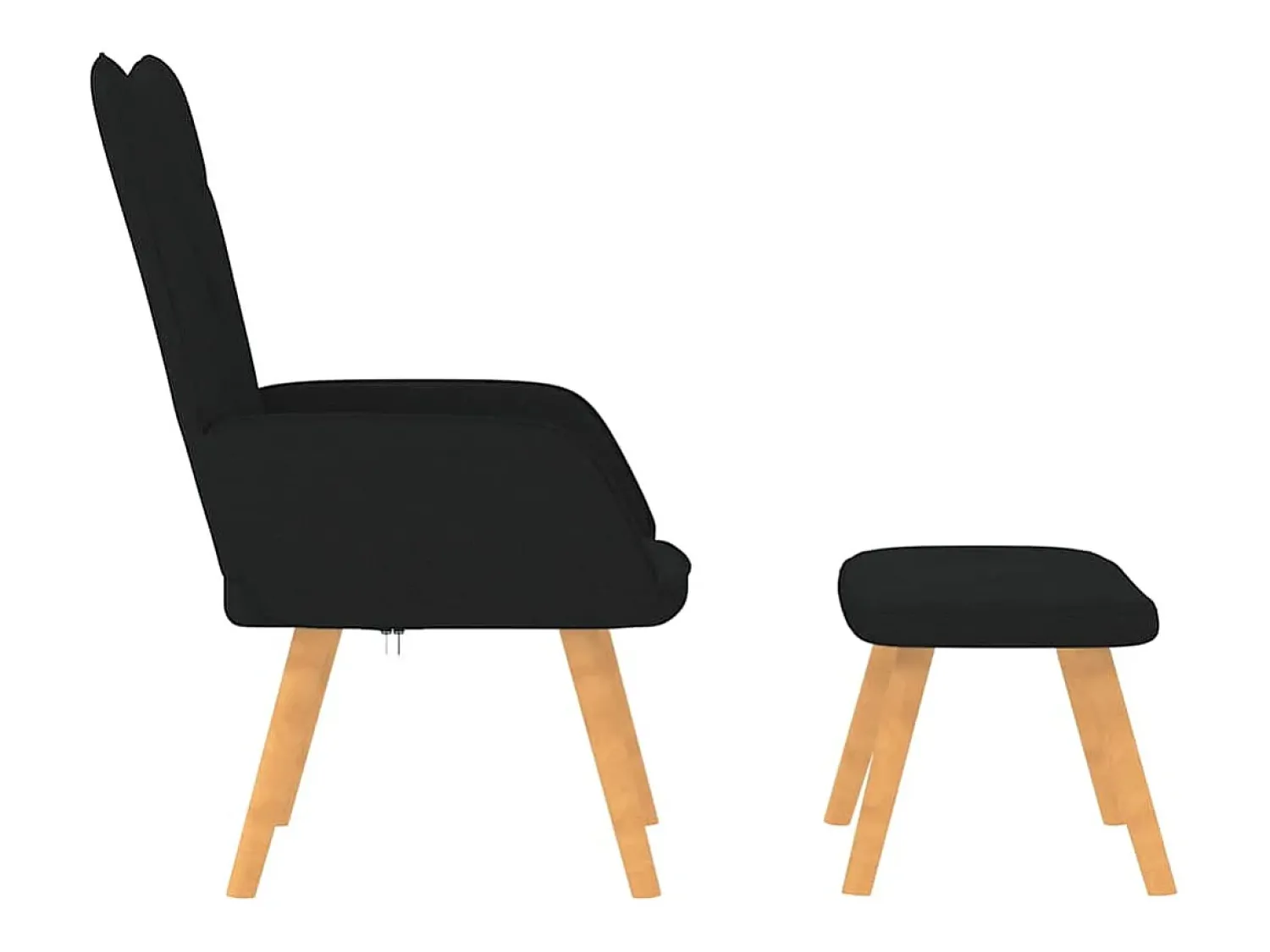 Poltrona| Poltrona | Cadeira Relax com banco tecido SHL78526 Preto