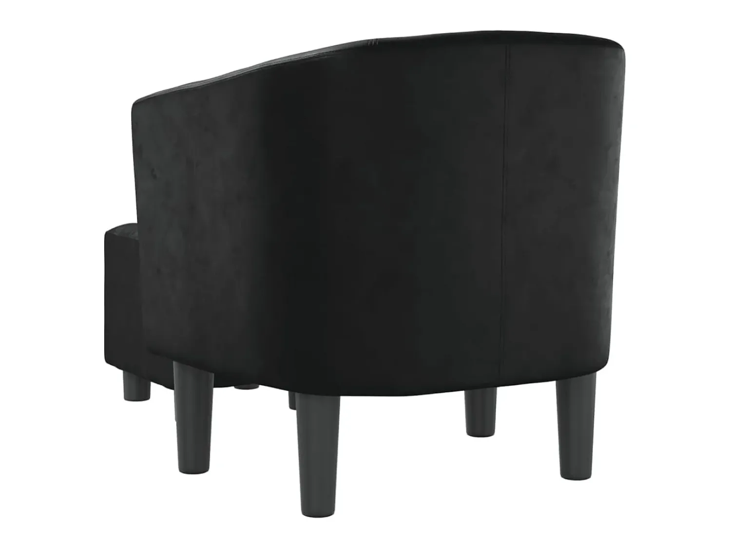 Poltrona* Poltrona | Cadeira Relax com apoio de pés couro artificial SHL436921 Preto