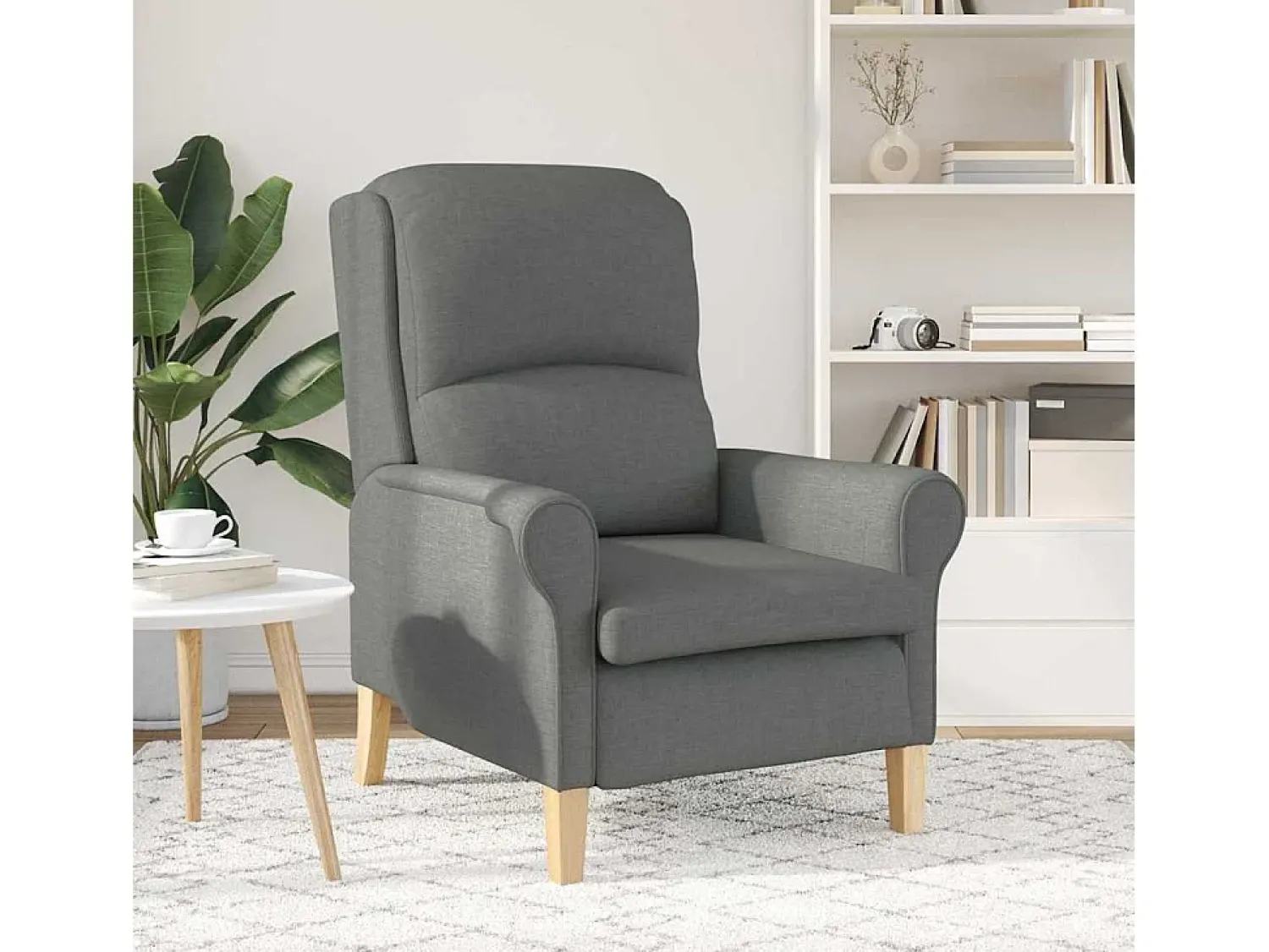 Best Poltrona | Cadeira Relax Cinzento escuro 76x94x102 cm tecido SHL600936 Cinza antracite
