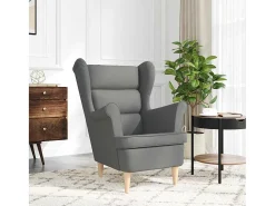 Poltrona| Poltrona | Cadeira Relax com apoio de braços 74x84x100 cm tecido cinzento-escuro SHL345618 Cinza antracite