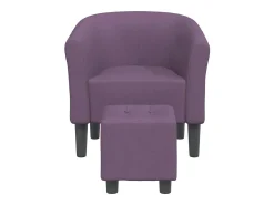 Clearance Poltrona | Cadeira Relax com apoio de pés tecido roxo SHL28397 Violeta