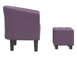 Clearance Poltrona | Cadeira Relax com apoio de pés tecido roxo SHL28397 Violeta