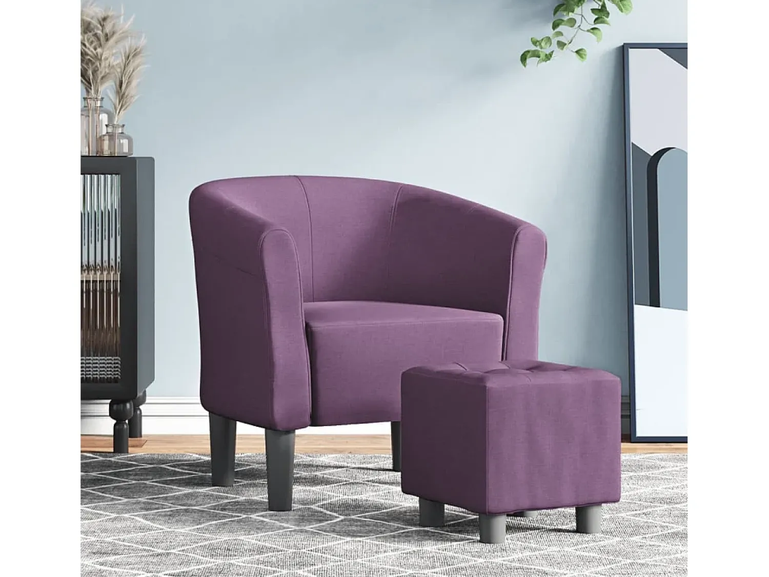 Clearance Poltrona | Cadeira Relax com apoio de pés tecido roxo SHL28397 Violeta