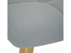 Poltrona | Cadeira Relax com banco p/ pés tecido cinza-claro SHL102292^ Poltrona