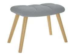 Poltrona | Cadeira Relax com banco p/ pés tecido cinza-claro SHL102292^ Poltrona
