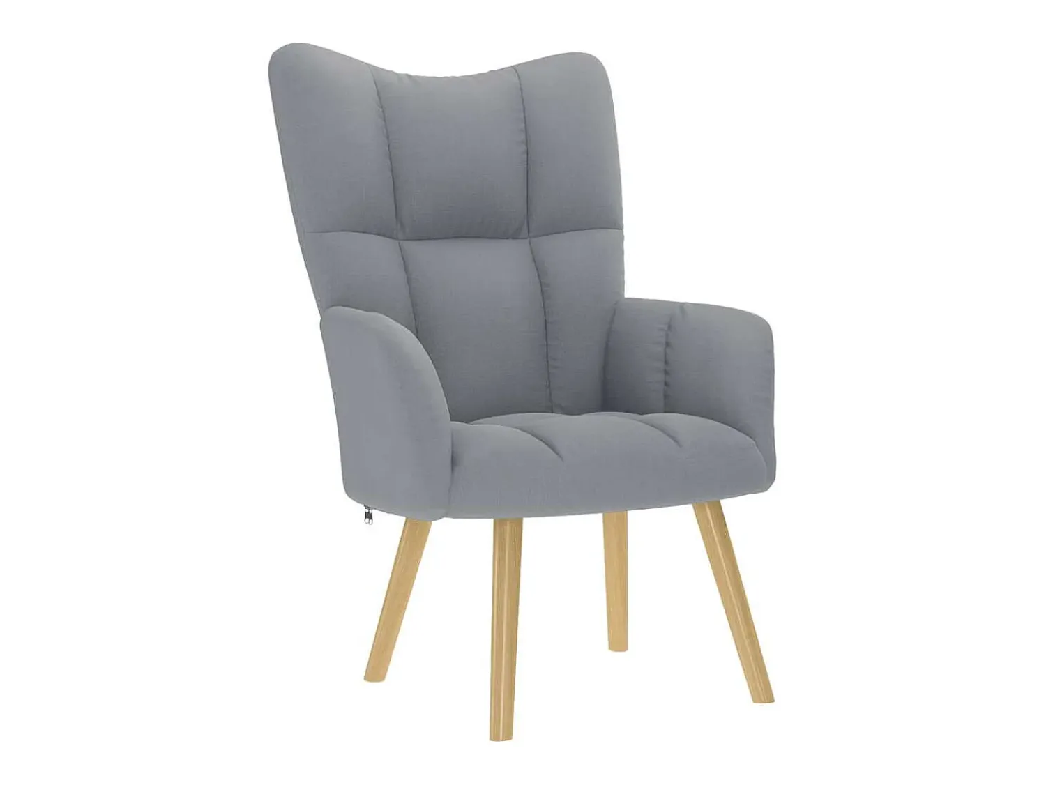 Poltrona | Cadeira Relax com banco p/ pés tecido cinza-claro SHL102292^ Poltrona