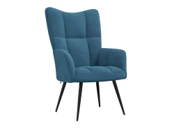 Online Poltrona | Cadeira Relax com banco veludo SHL377516 Azul