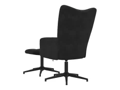 Poltrona| Poltrona | Cadeira Relax com banco veludo SHL352305 Preto