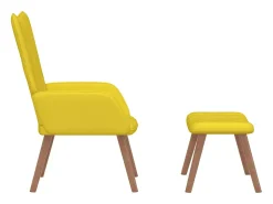 Poltrona | Cadeira Relax com banco veludo mostarda SHL461117^ Poltrona