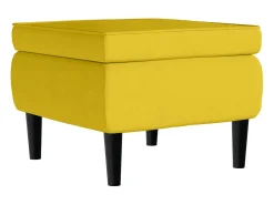 Poltrona| Poltrona | Cadeira Relax com banco veludo mostarda SHL732887 Amarelo
