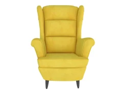 Poltrona| Poltrona | Cadeira Relax com banco veludo mostarda SHL732887 Amarelo