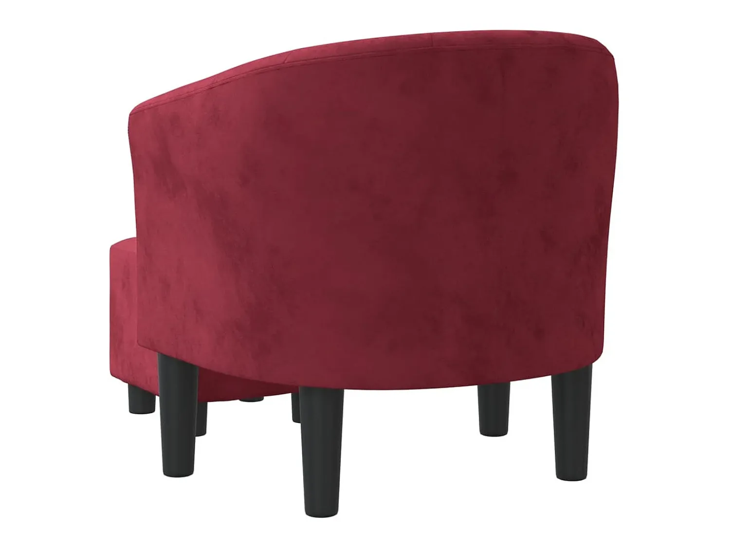 Poltrona* Poltrona | Cadeira Relax com apoio de pés veludo -tinto SHL792212 Vermelho