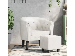 Poltrona* Poltrona | Cadeira Relax com apoio de pés couro artificial SHL687426 Branco