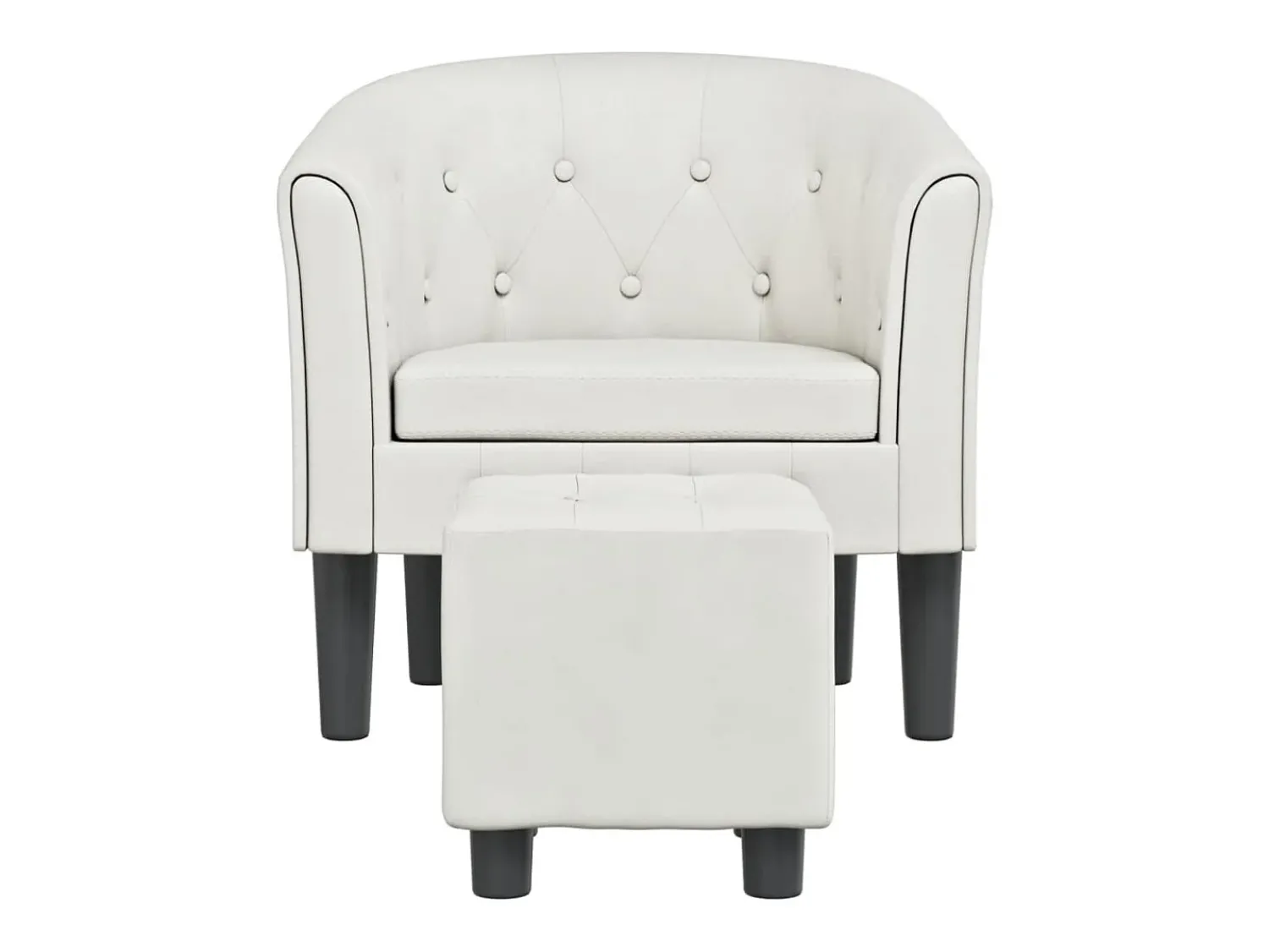 Poltrona* Poltrona | Cadeira Relax com apoio de pés couro artificial SHL687426 Branco