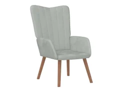 Poltrona | Cadeira Relax com banco veludo -claro SHL943681^ Poltrona