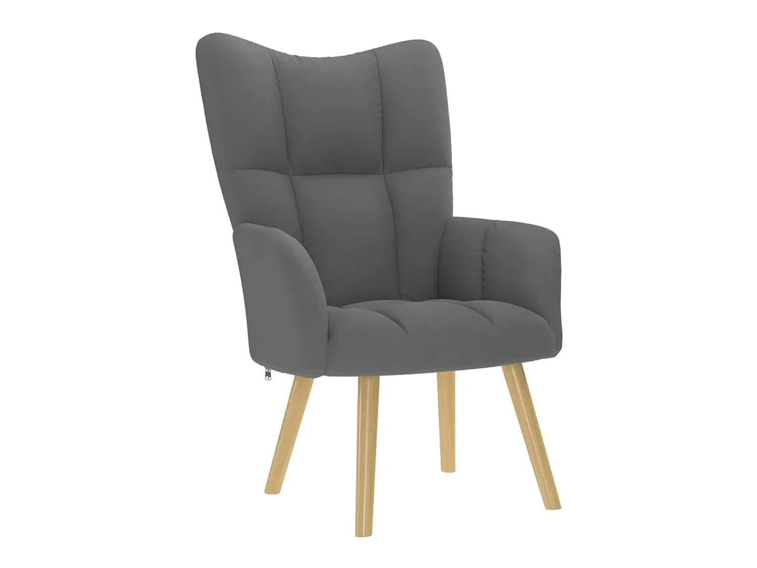 Poltrona | Cadeira Relax com banco p/ pés tecido cinza-escuro SHL574071^ Poltrona