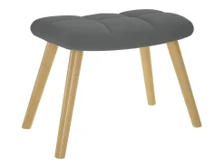 Poltrona | Cadeira Relax com banco p/ pés tecido cinza-escuro SHL574071^ Poltrona
