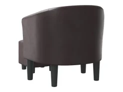 Poltrona* Poltrona | Cadeira Relax com apoio de pés couro artificial SHL319125 Castanho