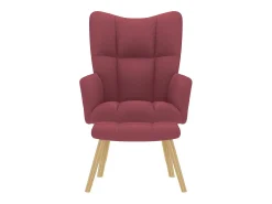 Poltrona | Cadeira Relax com banco p/ pés tecido tinto SHL465206^ Poltrona