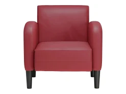 Poltrona* Poltrona | Cadeira Relax com apoios de braços 54 cm couro artificial SHL416327 Vermelho