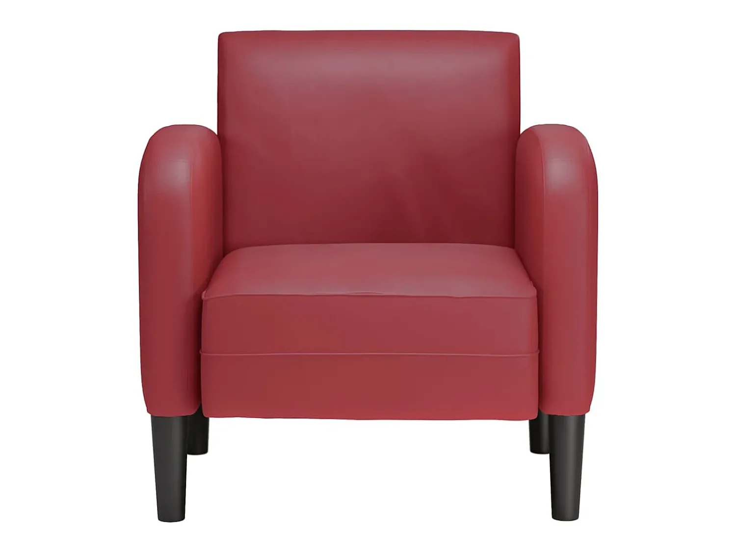 Poltrona* Poltrona | Cadeira Relax com apoios de braços 54 cm couro artificial SHL416327 Vermelho