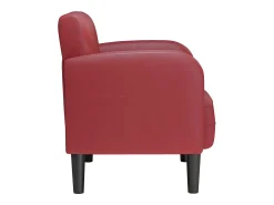 Poltrona* Poltrona | Cadeira Relax com apoios de braços 54 cm couro artificial SHL416327 Vermelho
