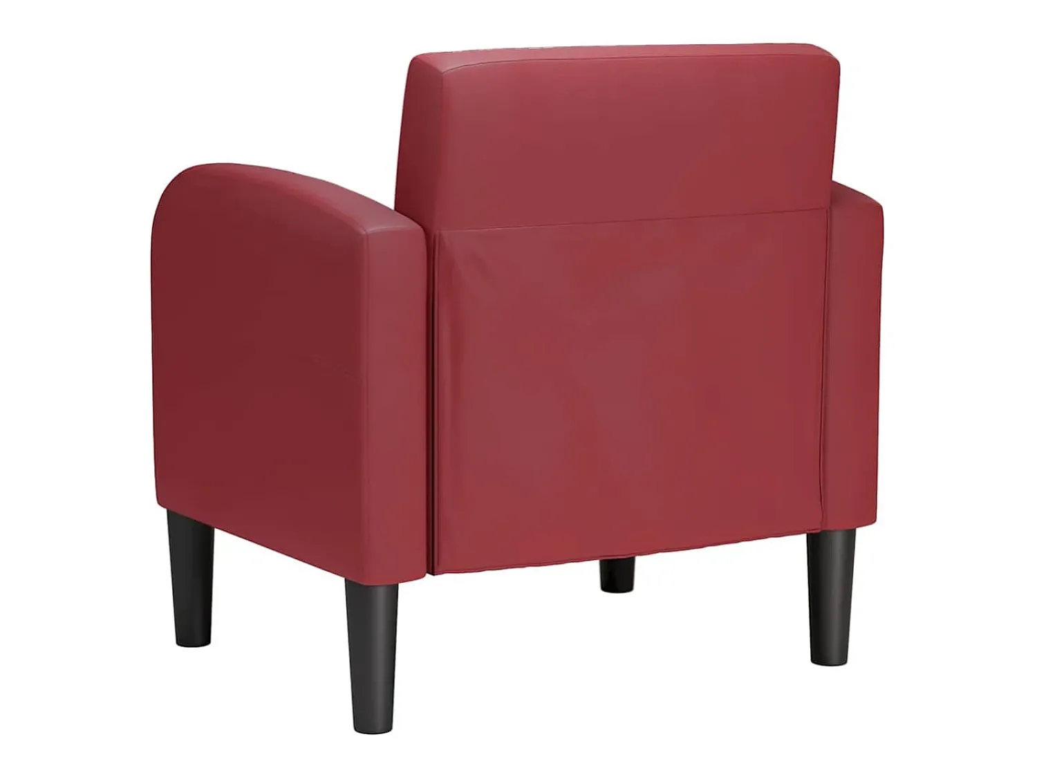 Poltrona* Poltrona | Cadeira Relax com apoios de braços 54 cm couro artificial SHL416327 Vermelho
