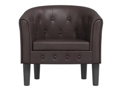 Poltrona | Cadeira Relax couro artificial SHL664147 Castanho