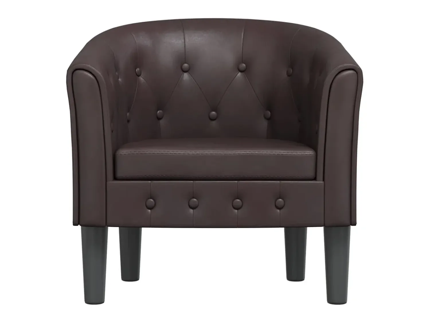 Poltrona | Cadeira Relax couro artificial SHL664147 Castanho
