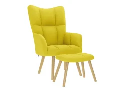 Poltrona* Poltrona | Cadeira Relax com apoio de pés tecido -claro SHL572587 Amarelo