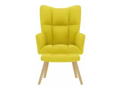 Poltrona* Poltrona | Cadeira Relax com apoio de pés tecido -claro SHL572587 Amarelo
