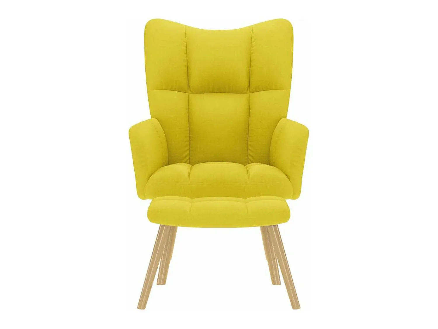 Poltrona* Poltrona | Cadeira Relax com apoio de pés tecido -claro SHL572587 Amarelo