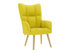 Poltrona* Poltrona | Cadeira Relax com apoio de pés tecido -claro SHL572587 Amarelo