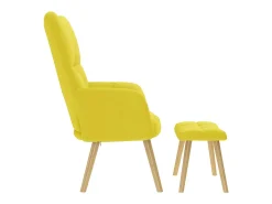 Poltrona* Poltrona | Cadeira Relax com apoio de pés tecido -claro SHL572587 Amarelo