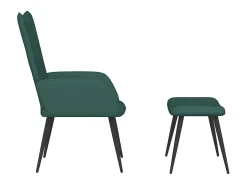 Best Poltrona | Cadeira Relax com banco veludo verde-escuro SHL687586 Verde pinho